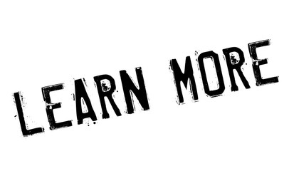 Learn More rubber stamp. Grunge design with dust scratches. Effects can be easily removed for a clean, crisp look. Color is easily changed.