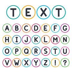 Abstract font collection. Alphabet capital letters