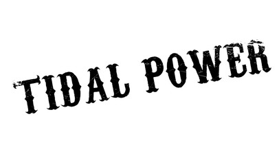 Tidal Power rubber stamp. Grunge design with dust scratches. Effects can be easily removed for a clean, crisp look. Color is easily changed.