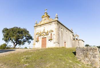 Fototapeta na wymiar Capela do Calvário church in Amieira do Tejo, Nisa, district of Portalegre, Portugal