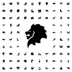 lion icon illustration