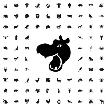 hippopotamus icon illustration