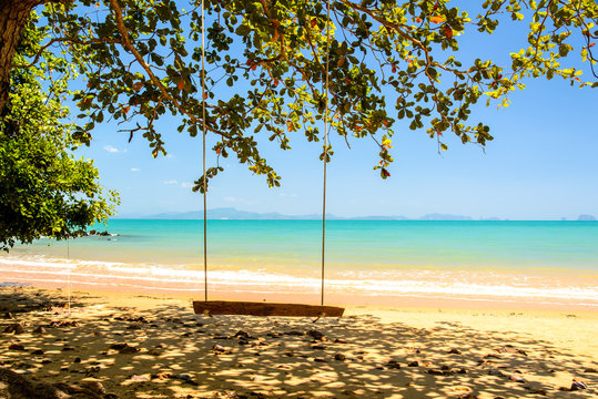 Beachfront with swing, Ko Yao Yai Beach, Thailand