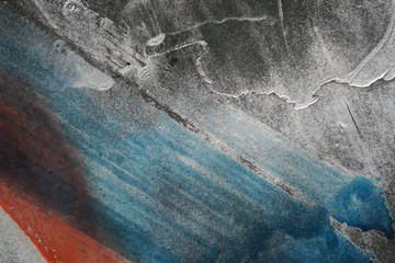 Close up of grungy rough scratched grey metal background - 134664774