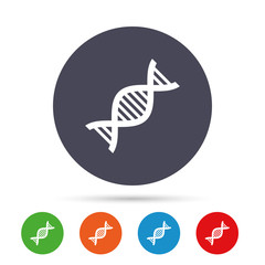 DNA sign icon. Deoxyribonucleic acid symbol.