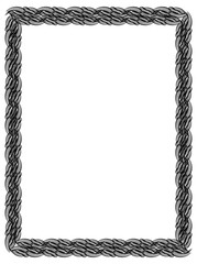 Black and white guilloche vertical frame.  Vector clip art.