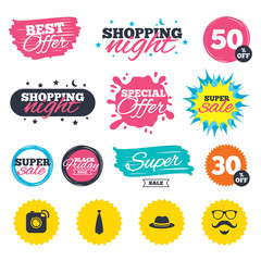 Hipster photo camera icon. Glasses symbol.