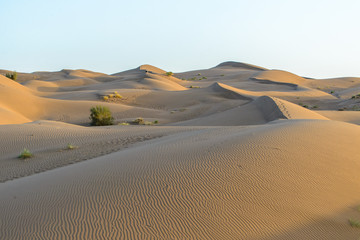 Fototapeta na wymiar Sand dunes in Dasht-e Kavir