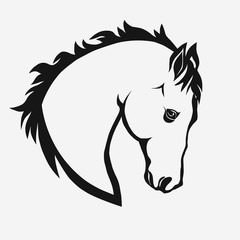 Horse head vector