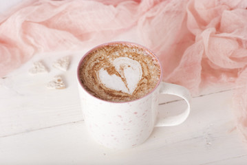 heart shaped cappucino art