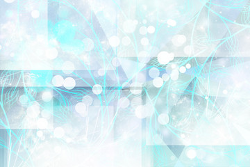 abstract geometric aqua and blue bokeh background design