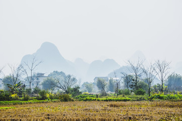 Beautiful countryside scenery in autumn 