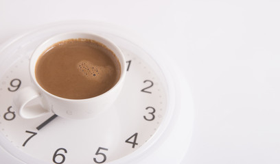 coffee time and clock background