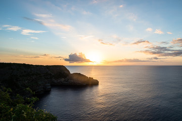 Fototapeta na wymiar Pointe de la Grande Vigie at sunset, Guadeloupe