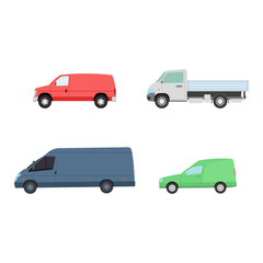 Different cars transport vector set.