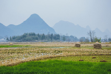Beautiful countryside scenery in autumn 