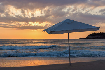 Amazing Sunrise from Beach of town of Tsarevo, Burgas Region, Bulgaria