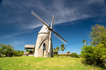 Fototapeta na wymiar traditional wind mill in Guadeloupe
