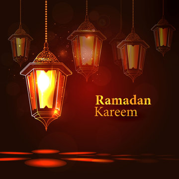 Vector Illustration Ramadan Kareem Lantern.