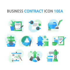 Business Contract Icon Set