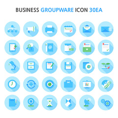 Business Groupware Icon Set - obrazy, fototapety, plakaty