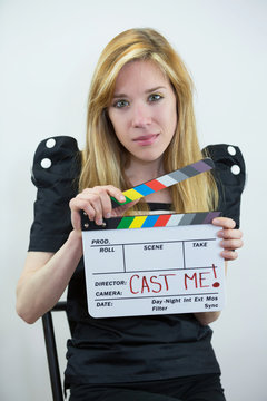 Actor With Film Slate Cast Me