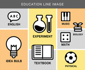 Education Line Icon Set