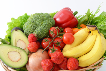 新鮮な野菜と果物　
