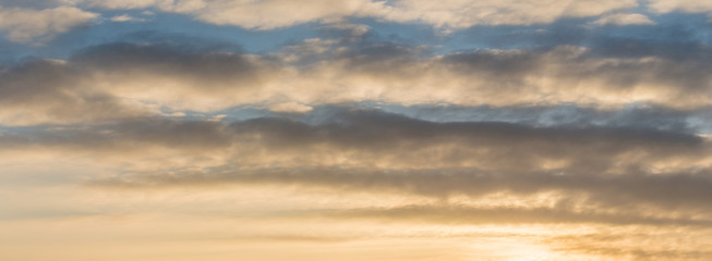 sunrise over the clouds
