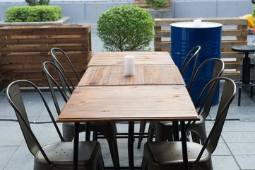 Table and Chair of Coffee Cafe