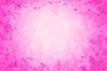 1000 Butterflies Pink Background