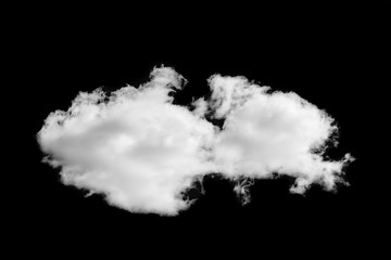Obraz na płótnie Canvas White clouds isolated on black background