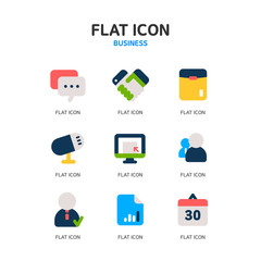 Business Flat Icon Set