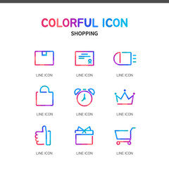 Shopping Colorful Icon Set