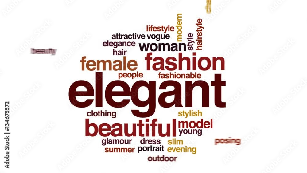 Wall mural Elegant animated word cloud, text design animation.