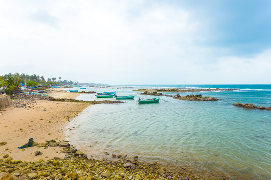 Jaffna Point Pedro Fishing Boats Coast Ocean H