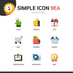 Shopping Simple Icon Set