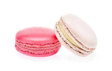 Macarons isolated on white background