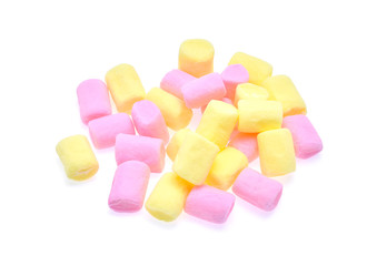 Sweet marshmallow isolated on white background