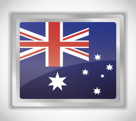 national flag australia related emblem image vector illustration design 