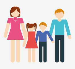 Obraz na płótnie Canvas traditional father mother family icon image vector illustration design 