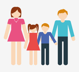 traditional father mother family icon image vector illustration design 