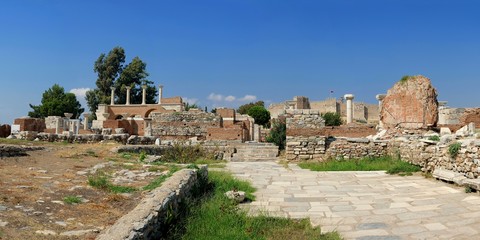 Ruins of st. Johns Basilica at Selcuk Ephesus izmir Turkey