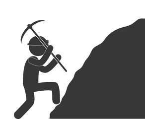 under construction related pictogram image vector illustration design 