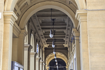 Arches at Piazza della Repubblica in Florence, Italy