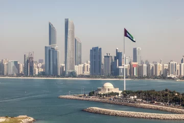 Keuken spatwand met foto Abu Dhabi Downtown Skyline © philipus