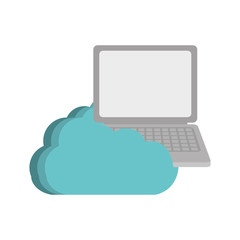 cloud laptop system technology vector illustration eps 10