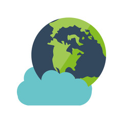 cloud global technology computing design vector illustration eps 10