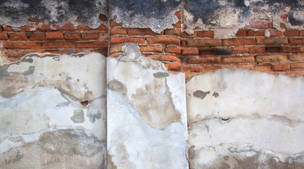 old wall with cracks background
