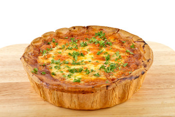 Quiche lorraine fresh from the oven